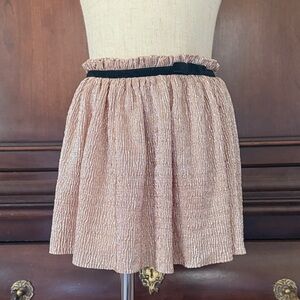 KATE SPADE Rose Gold Metallic Skirt with Black Trim 3T